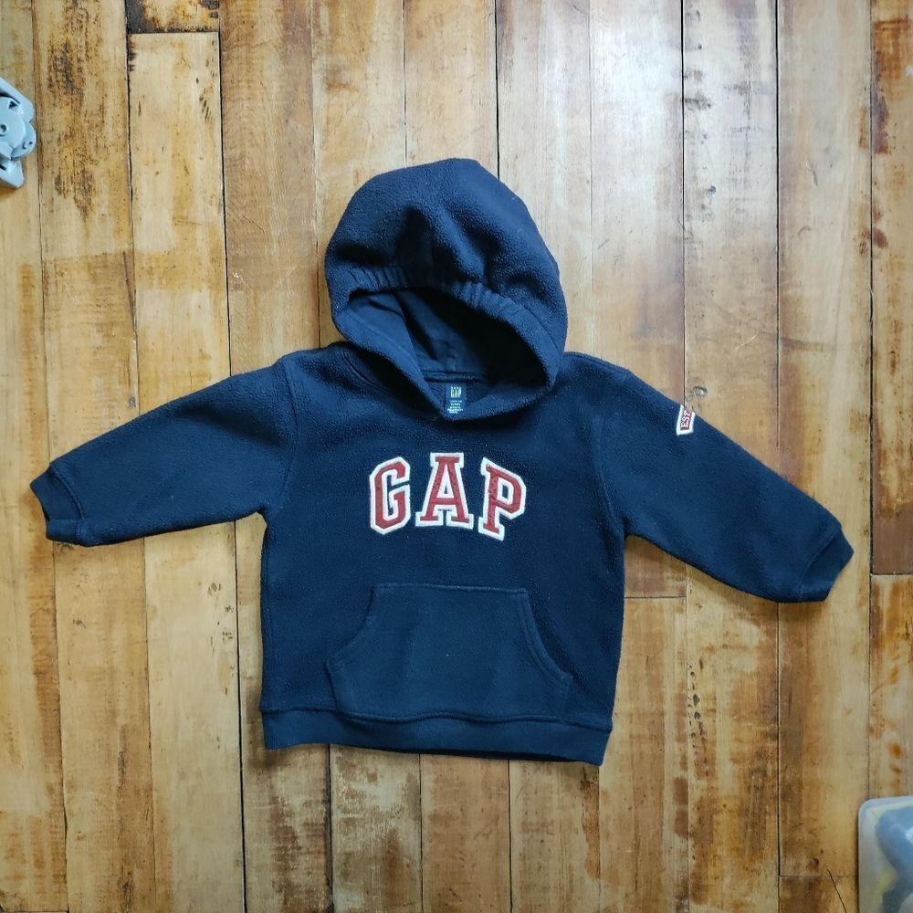 Gap Hoodie size 2T boys fleece navy blue sweatshirt perfect fall winter staple